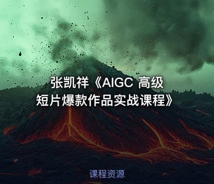 张凯祥《AIGC 高级短片爆款作品实战课程》