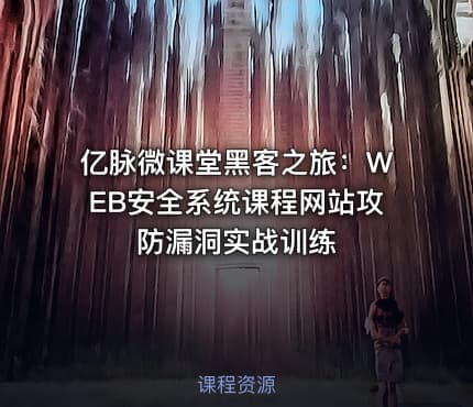 亿脉微课堂黑客之旅：WEB安全系统课程网站攻防漏洞实战训练