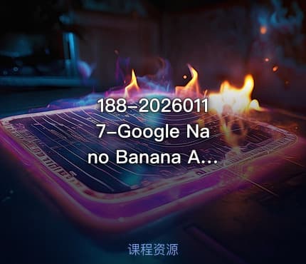 188-20260117-Google Nano Banana AI图片生成实战课轻松掌握小白也能生成商用图片更多资源