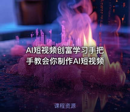 AI短视频创富学习手把手教会你制作AI短视频