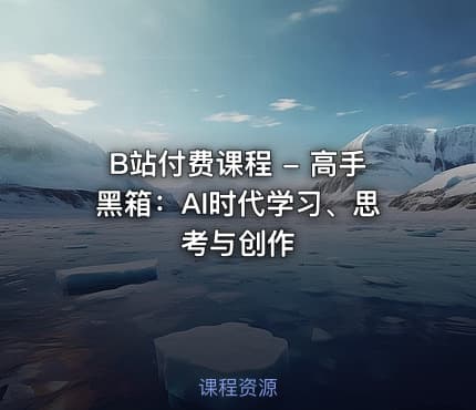 B站付费课程 - 高手黑箱：AI时代学习、思考与创作