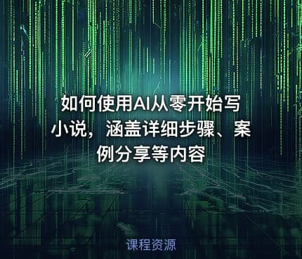 如何使用AI从零开始写小说，涵盖详细步骤、案例分享等内容