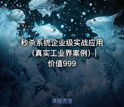 秒杀系统企业级实战应用（真实工业界案例）| 价值999
