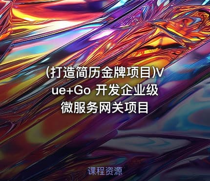 (打造简历金牌项目)Vue+Go 开发企业级微服务网关项目