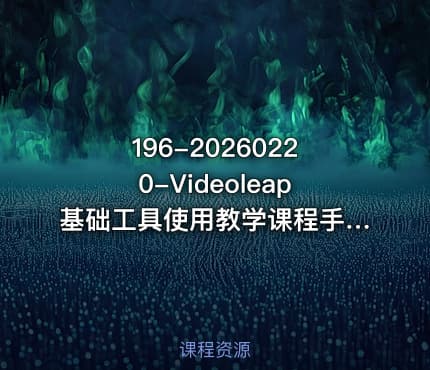 196-20260220-Videoleap基础工具使用教学课程手机端视频剪辑教学简单易懂上手速度快更多资源