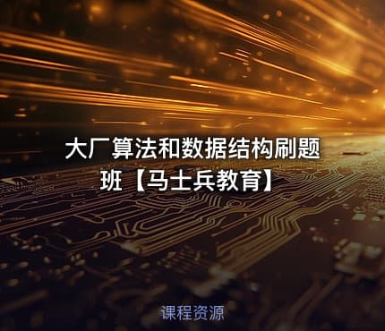 大厂算法和数据结构刷题班【马士兵教育】