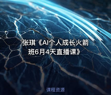 张琪《AI个人成长火箭班6月4天直播课》