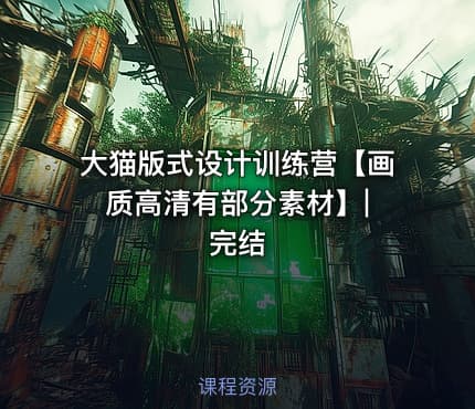 大猫版式设计训练营【画质高清有部分素材】| 完结