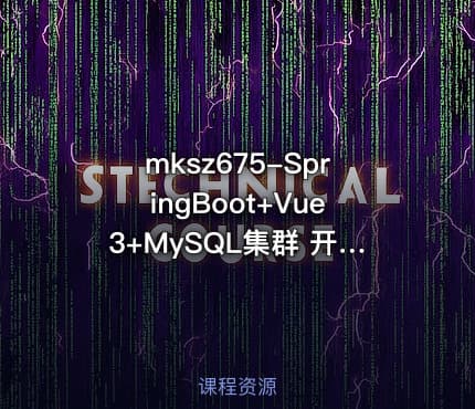 mksz675-SpringBoot+Vue3+MySQL集群 开发大健康体检双系统(23章完结)