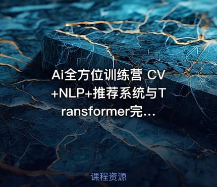 Ai全方位训练营 CV+NLP+推荐系统与Transformer完整课程 深度学习及产业案例全体系