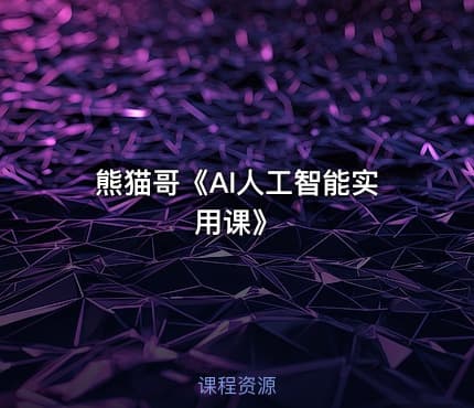 熊猫哥《AI人工智能实用课》