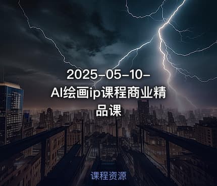 2025-05-10-AI绘画ip课程商业精品课