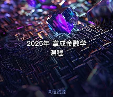 2025年 掌成金融学课程