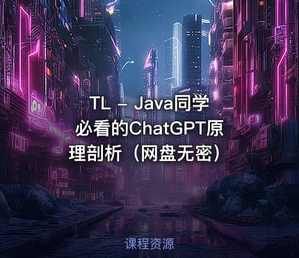 TL - Java同学必看的ChatGPT原理剖析（网盘无密）