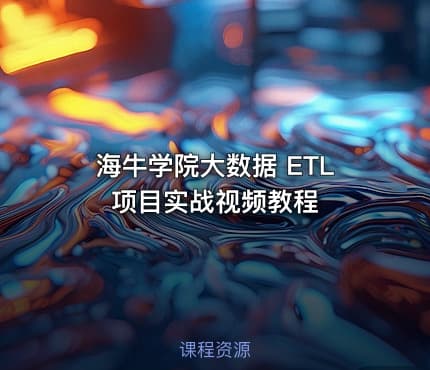 海牛学院大数据 ETL项目实战视频教程