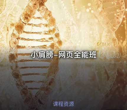 小肩膀-网页全能班