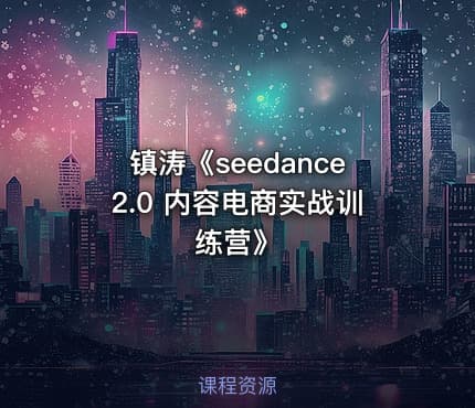 镇涛《seedance2.0 内容电商实战训练营》