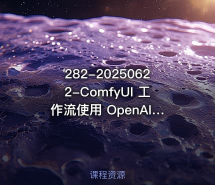 282-20250622-ComfyUI 工作流使用 OpenAI 三种最新生图模型自动批量出图保姆级教程工作流下载更多资源