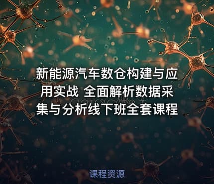 新能源汽车数仓构建与应用实战 全面解析数据采集与分析线下班全套课程