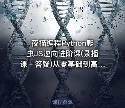 夜猫编程Python爬虫JS逆向进阶课(录播课＋答疑)从零基础到高薪就业编程课