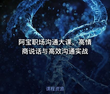 阿宝职场沟通大课，高情商说话与高效沟通实战