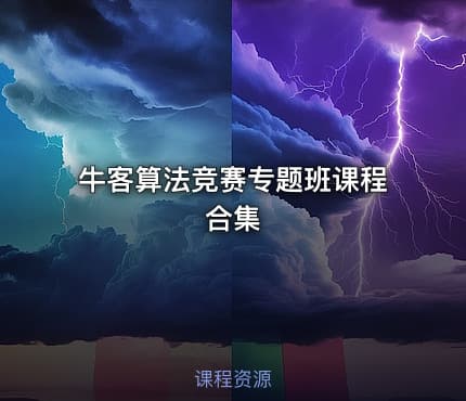 牛客算法竞赛专题班课程合集