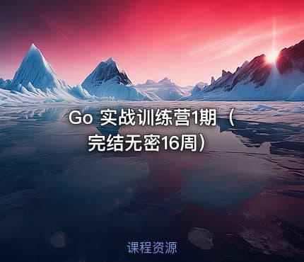 Go 实战训练营1期（完结无密16周）