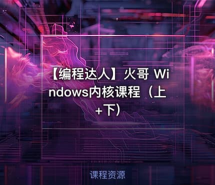 【编程达人】火哥 Windows内核课程（上+下)