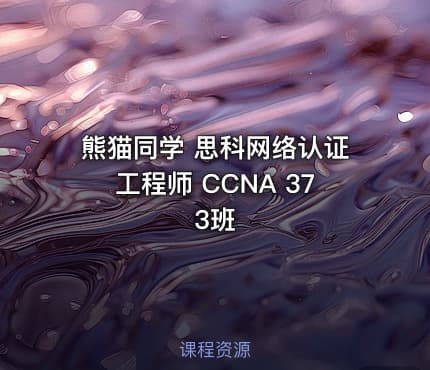 熊猫同学 思科网络认证工程师 CCNA 373班