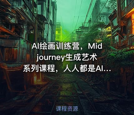 AI绘画训练营，Midjourney生成艺术系列课程，人人都是AI艺术家