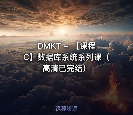 DMKT - 【课程 C】数据库系统系列课（高清已完结）