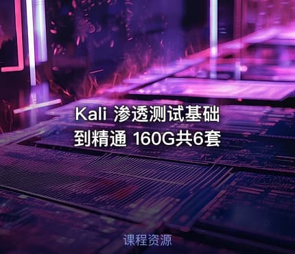 Kali 渗透测试基础到精通 160G共6套