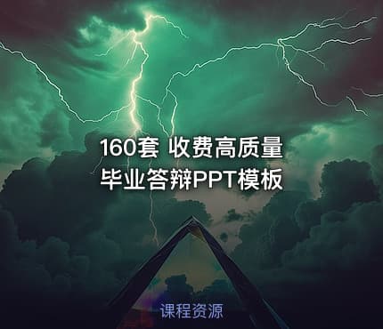 160套 收费高质量 毕业答辩PPT模板