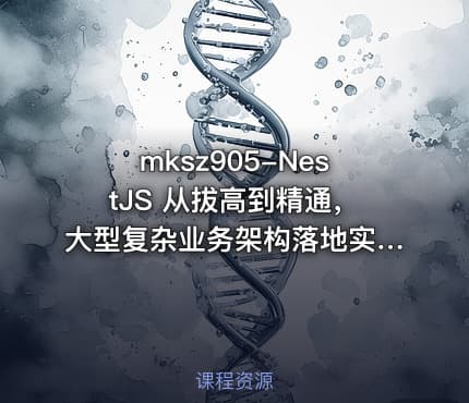 mksz905-NestJS 从拔高到精通，大型复杂业务架构落地实践（36章完结）