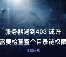 服务器遇到403 或许需要检查整个目录链权限