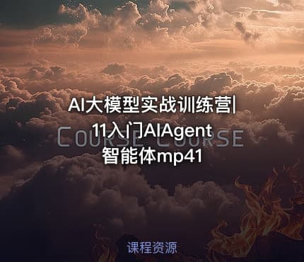 AI大模型实战训练营|11入门AIAgent智能体mp41