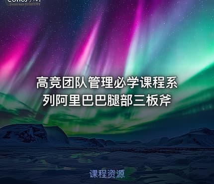 高竞团队管理必学课程系列阿里巴巴腿部三板斧