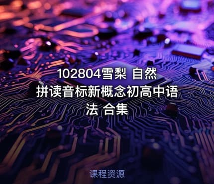 102804雪梨 自然拼读音标新概念初高中语法 合集