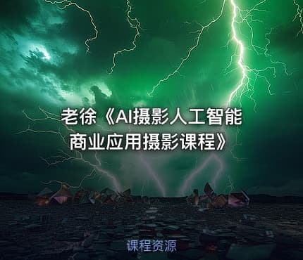 老徐《AI摄影人工智能商业应用摄影课程》