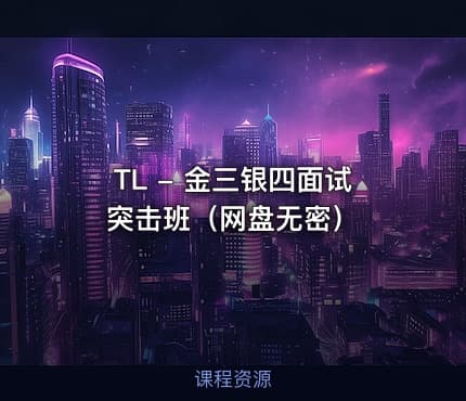 TL - 金三银四面试突击班（网盘无密）
