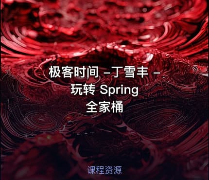 极客时间 -丁雪丰 - 玩转 Spring 全家桶