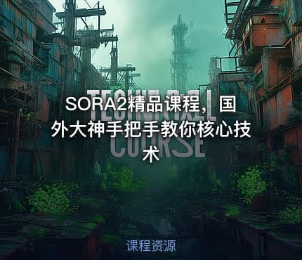 SORA2精品课程，国外大神手把手教你核心技术