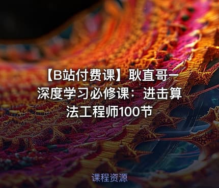【B站付费课】耿直哥–深度学习必修课：进击算法工程师100节