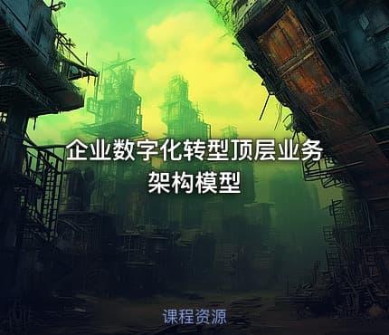 企业数字化转型顶层业务架构模型