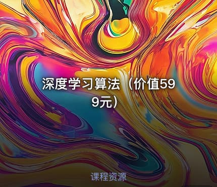 深度学习算法（价值599元）