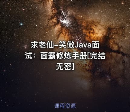 求老仙-笑傲Java面试：面霸修炼手册[完结无密]