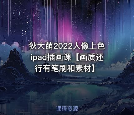 狄大萌2022人像上色ipad插画课【画质还行有笔刷和素材】 - IT网课学习吧