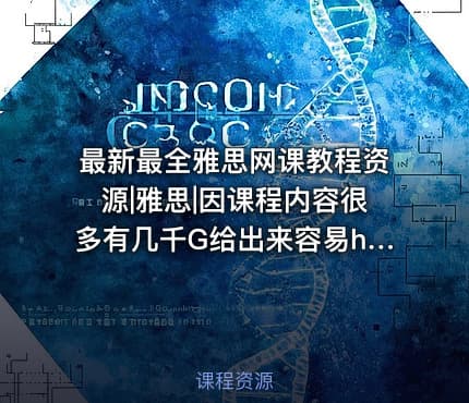 最新最全雅思网课教程资源|雅思|因课程内容很多有几千G给出来容易he谐