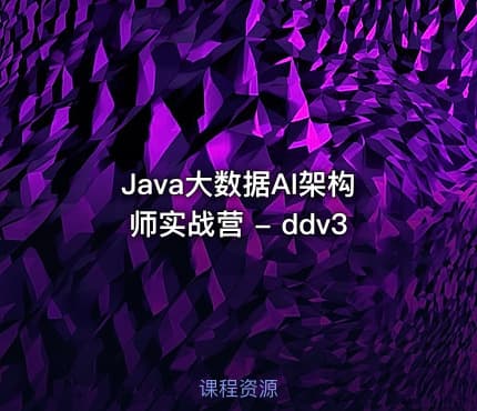 Java大数据AI架构师实战营 - ddv3