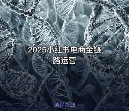 2025小红书电商全链路运营